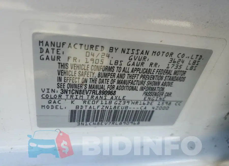 3N1CN8EV7RL890968 Photo# 12