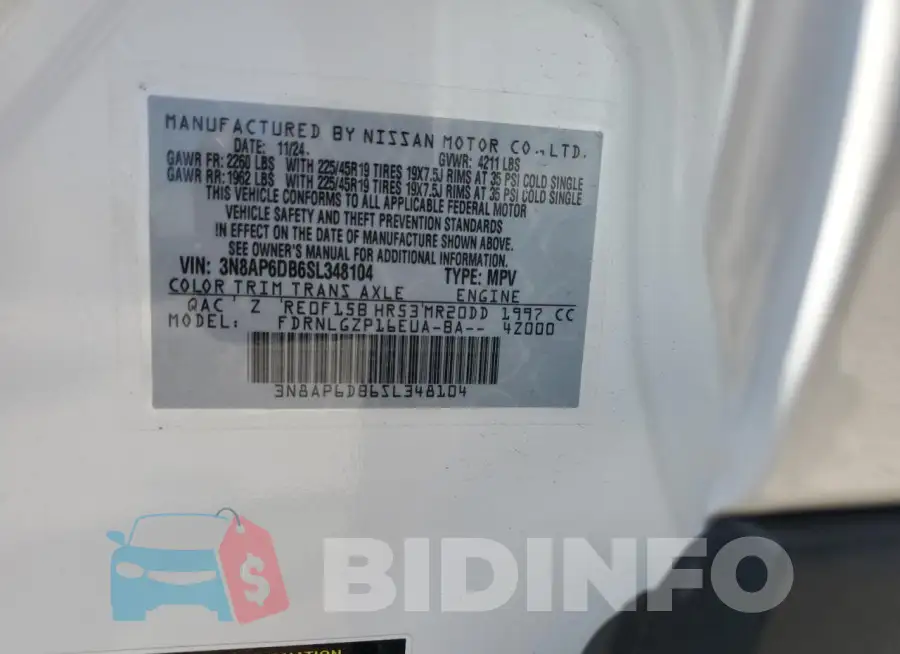 3N8AP6DB6SL348104 Photo# 13