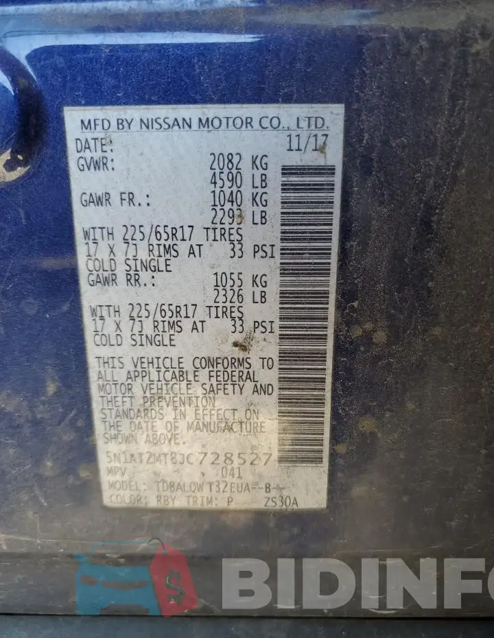 5N1AT2MT8JC728527 Photo# 14