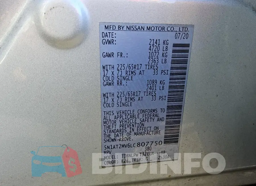 5N1AT2MV6LC807750 Photo# 13