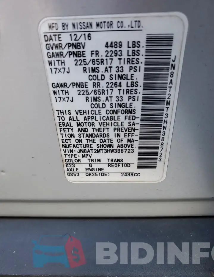 JN8AT2MT3HW388723 Photo# 13