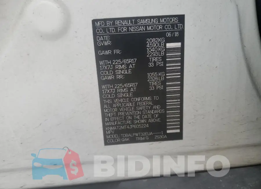 KNMAT2MT4JP605224 Photo# 13