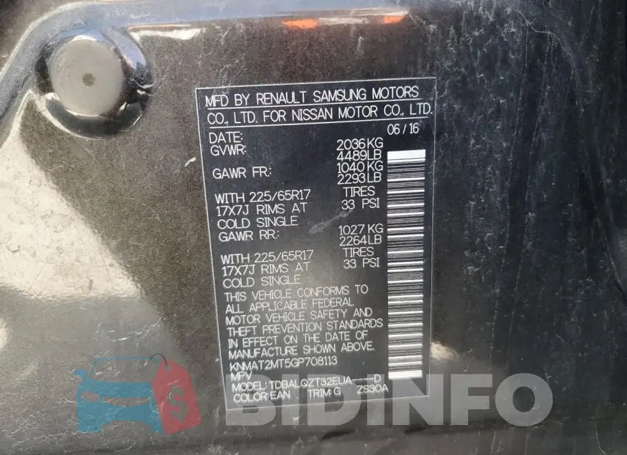 KNMAT2MT5GP708113 Photo# 13