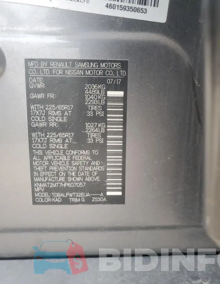 KNMAT2MT7HP607057 Photo# 13