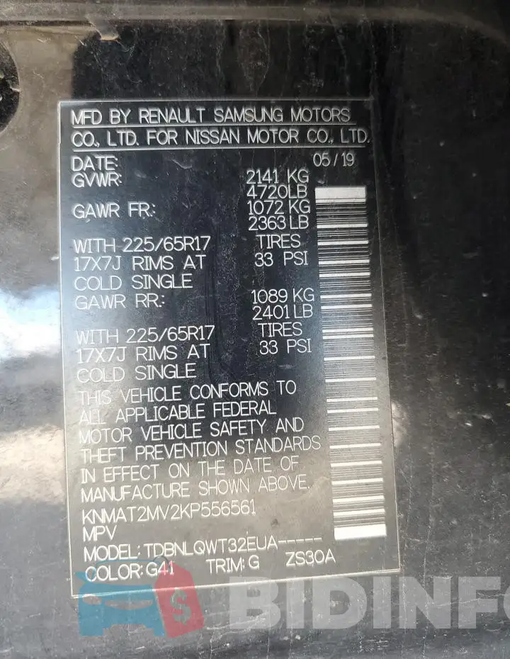 KNMAT2MV2KP556561 Photo# 12