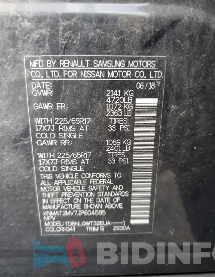 KNMAT2MV7JP604585 Photo# 13