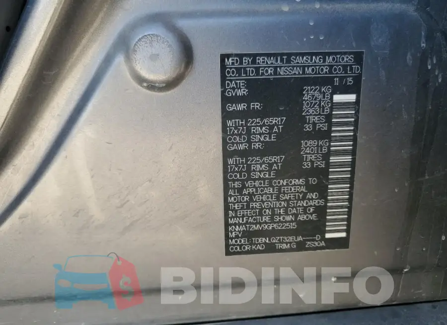 KNMAT2MV9GP622515 Photo# 13