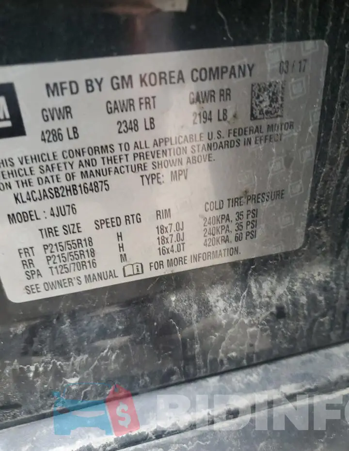 KL4CJASB2HB164875 Photo# 13