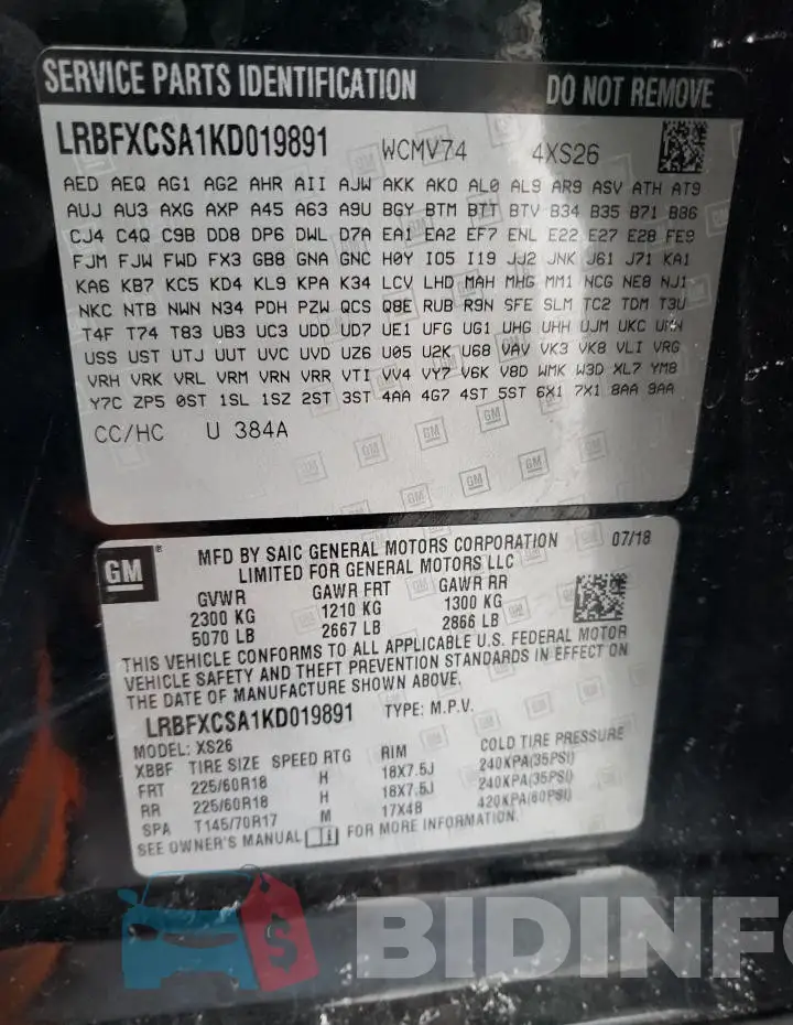 LRBFXCSA1KD019891 Photo# 13