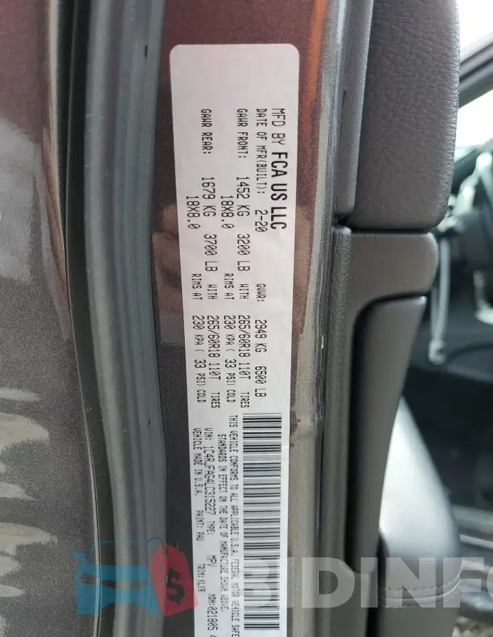 1C4RJFAG4LC315227 Photo# 13