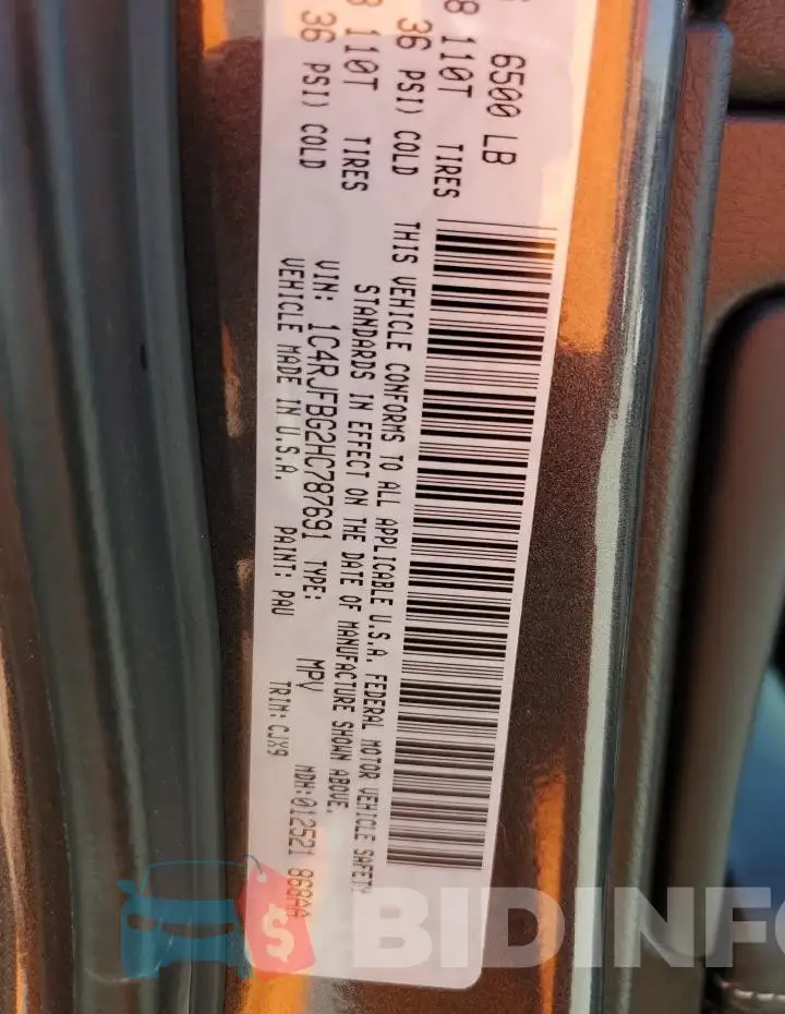 1C4RJFBG2HC787691 Photo# 13