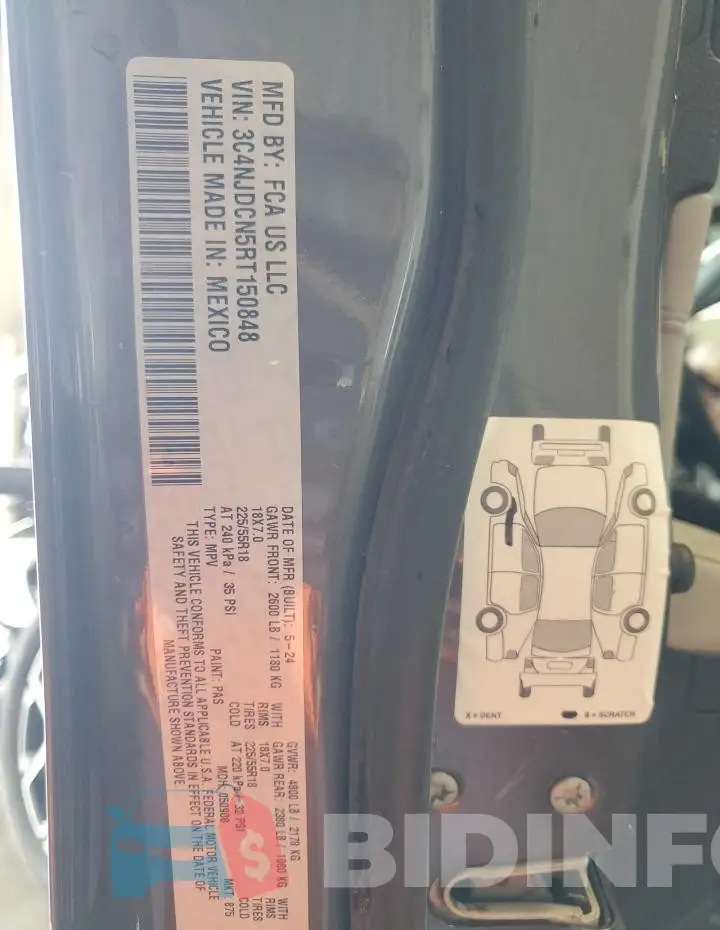 3C4NJDCN5RT150848 Photo# 14