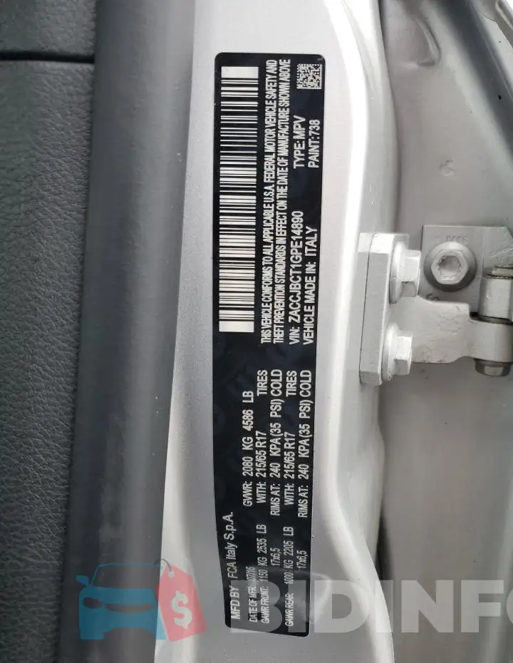 ZACCJBCT1GPE14890 Photo# 13