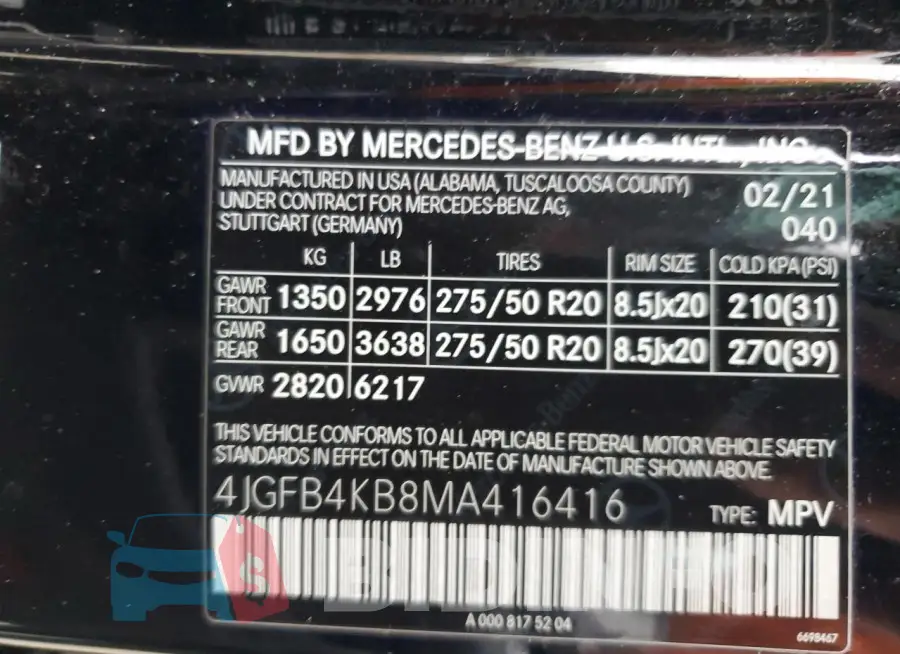 4JGFB4KB8MA416416 Photo# 14