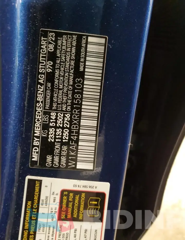 W1KAF4HBXRR158103 Photo# 13