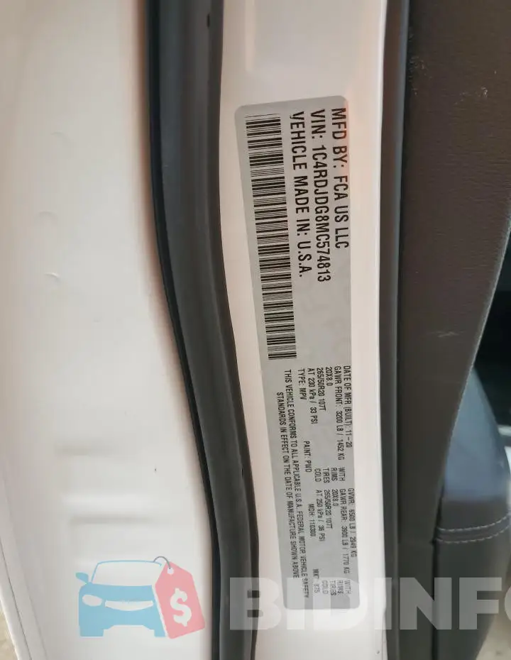 1C4RDJDG8MC574813 Photo# 13