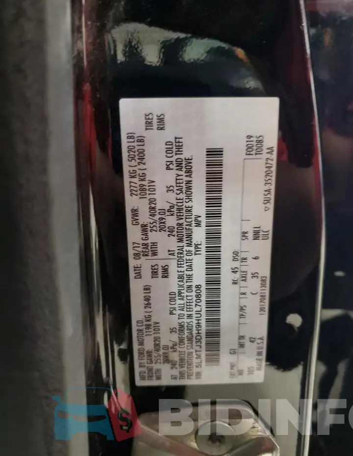 5LMTJ3DH9HUL70808 Photo# 13