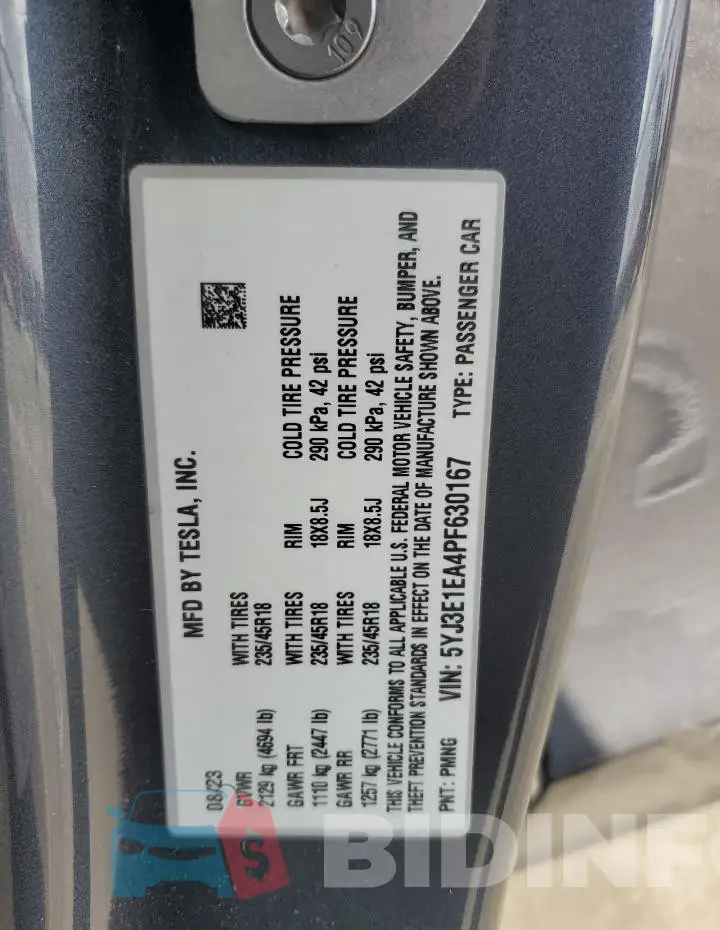 5YJ3E1EA4PF630167 Photo# 13