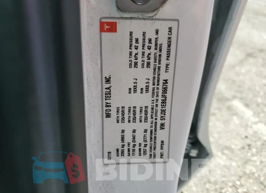 5YJ3E1EB6JF066764 Photo# 12