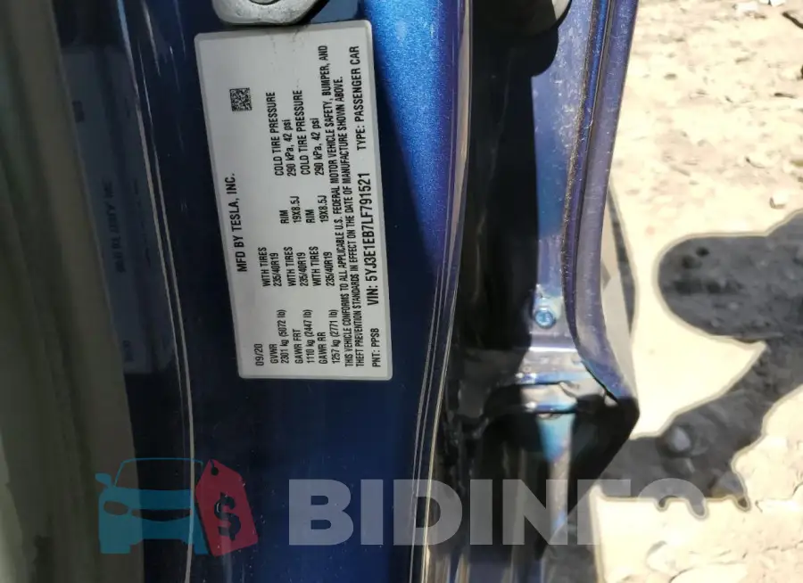 5YJ3E1EB7LF791521 Photo# 12