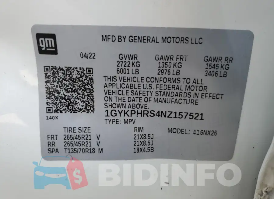 1GYKPHRS4NZ157521 Photo# 14