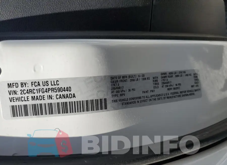 2C4RC1FG4PR590440 Photo# 13