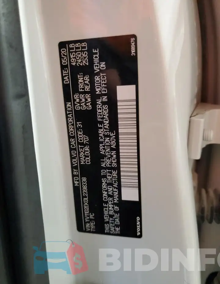 YV1102EK0L2398338 Photo# 13