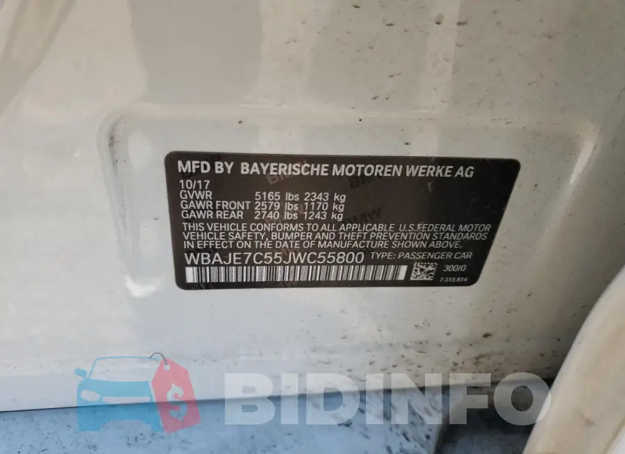 WBAJE7C55JWC55800 Photo# 12
