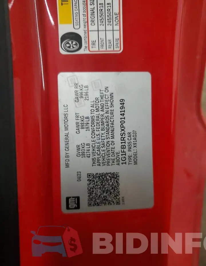 1G1FB1RSXP0141949 Photo# 12