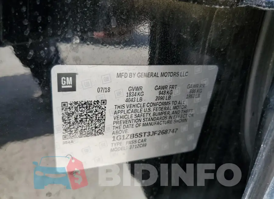 1G1ZB5ST3JF268747 Photo# 12