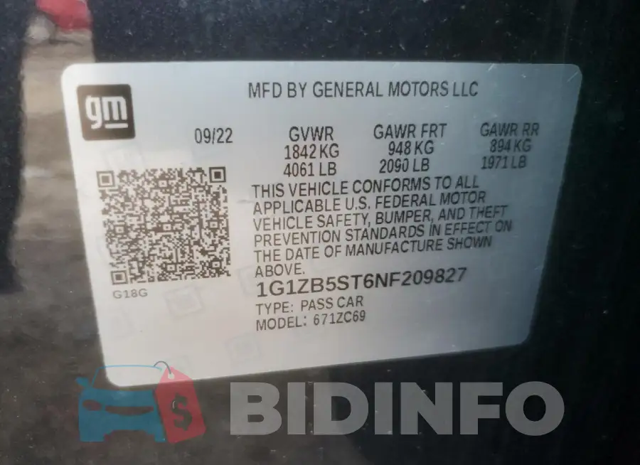 1G1ZB5ST6NF209827 Photo# 12