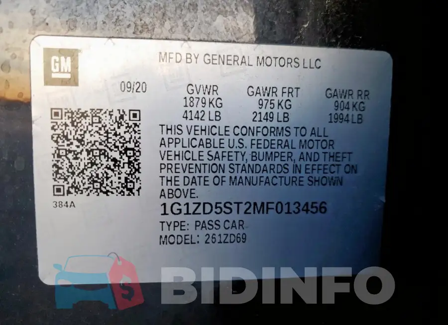 1G1ZD5ST2MF013456 Photo# 12