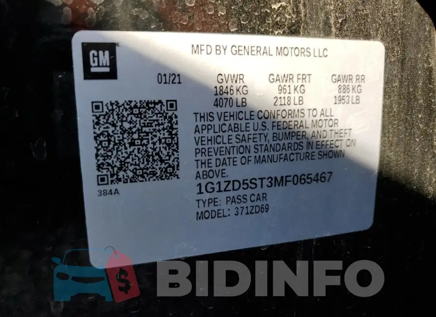 1G1ZD5ST3MF065467 Photo# 12