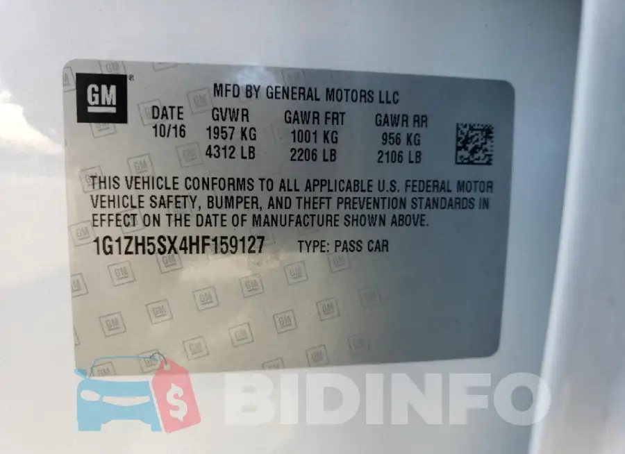 1G1ZH5SX4HF159127 Photo# 12