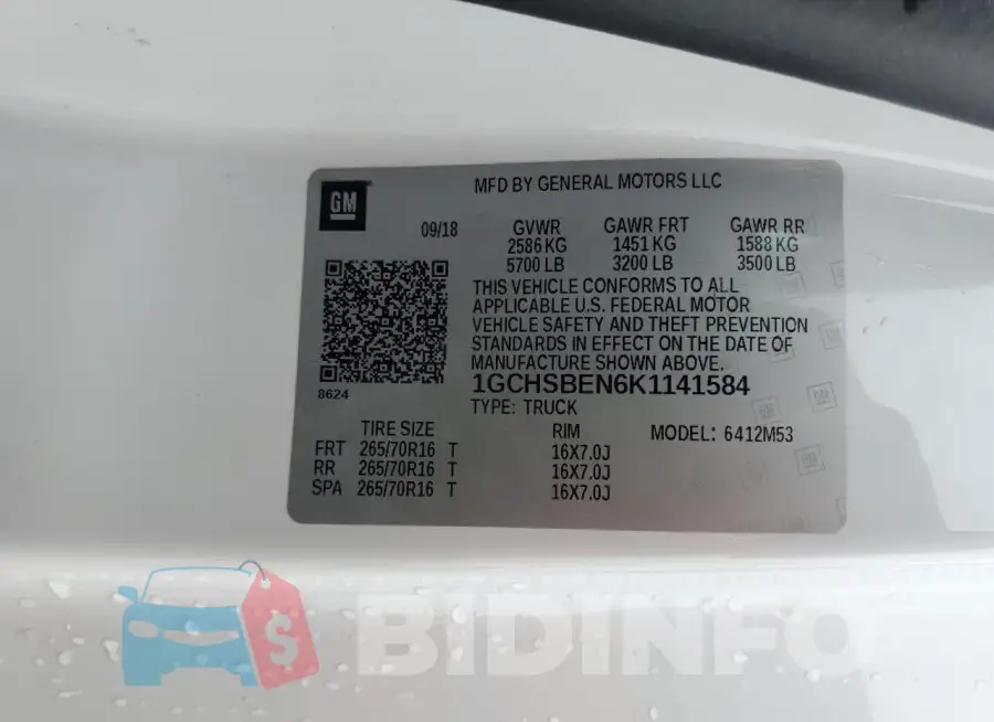 1GCHSBEN6K1141584 Photo# 12