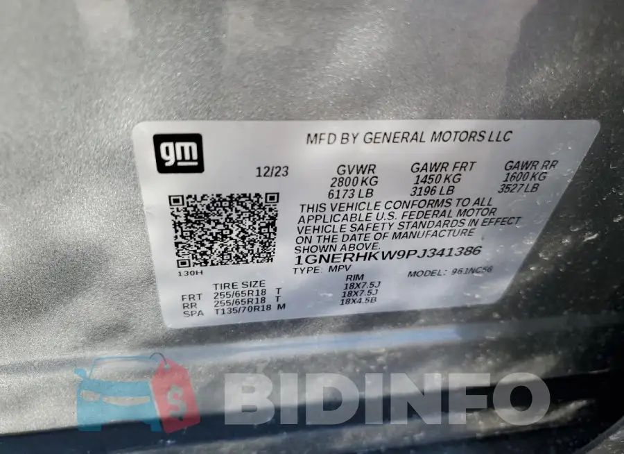 1GNERHKW9PJ341386 Photo# 13
