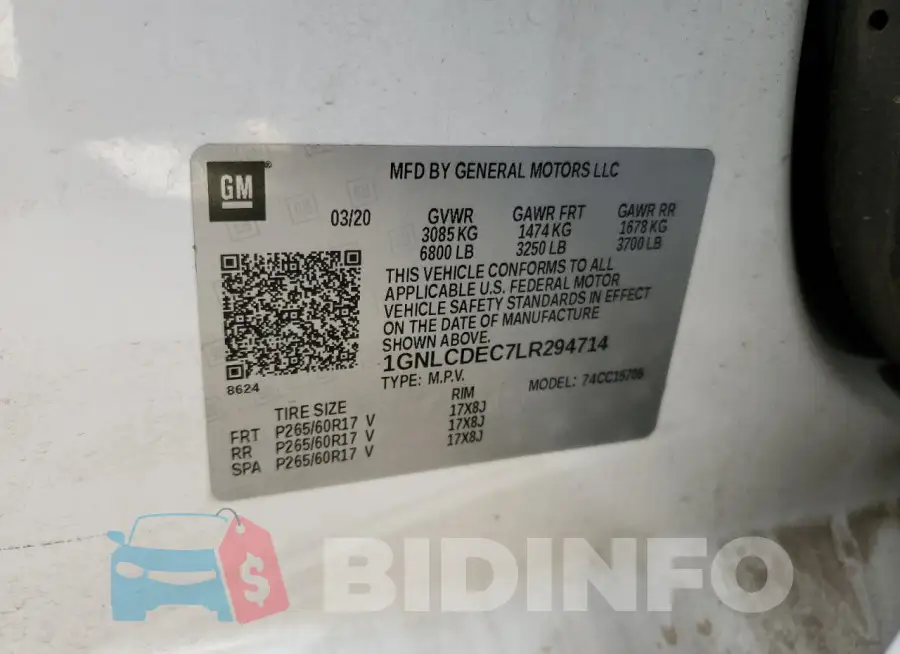 1GNLCDEC7LR294714 Photo# 14