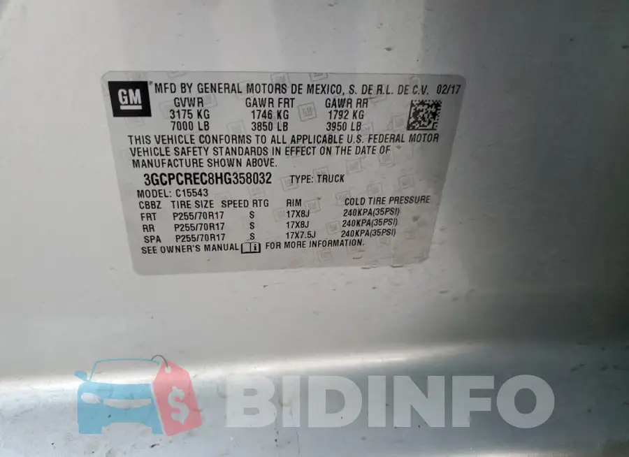 3GCPCREC8HG358032 Photo# 12