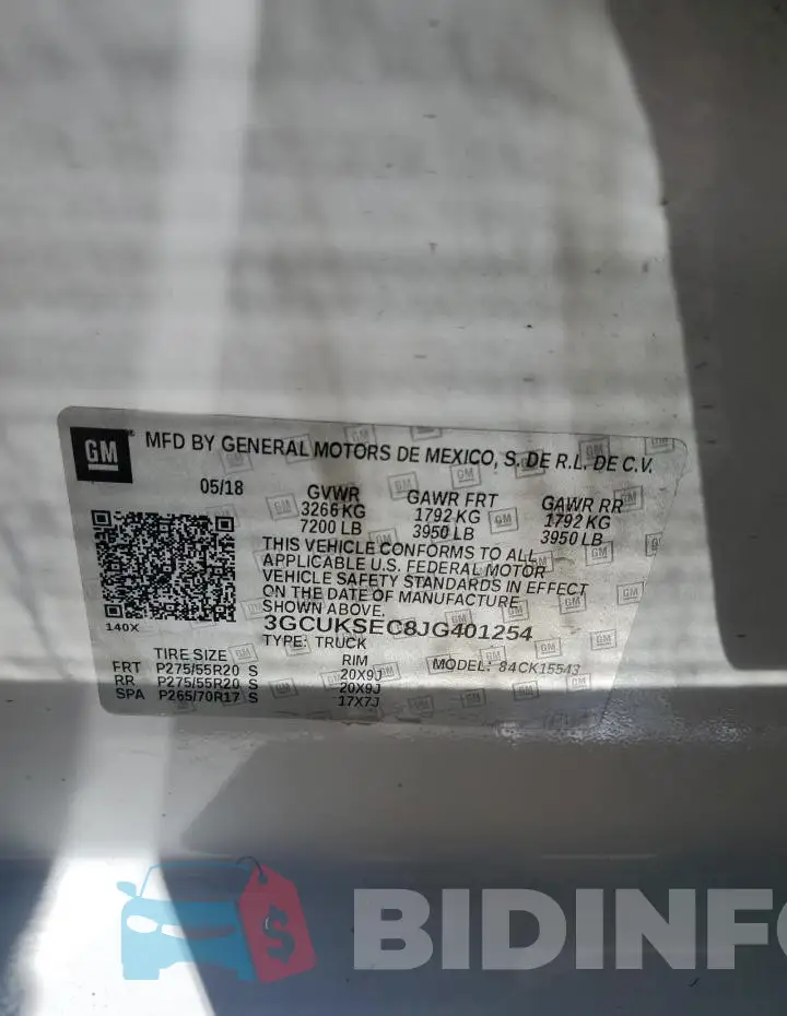 3GCUKSEC8JG401254 Photo# 12