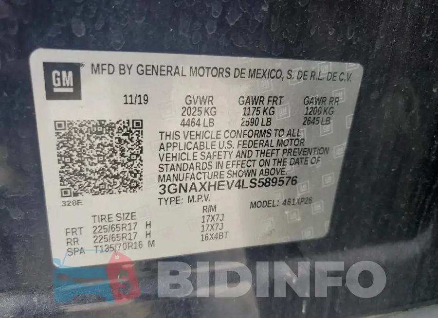 3GNAXHEV4LS589576 Photo# 13