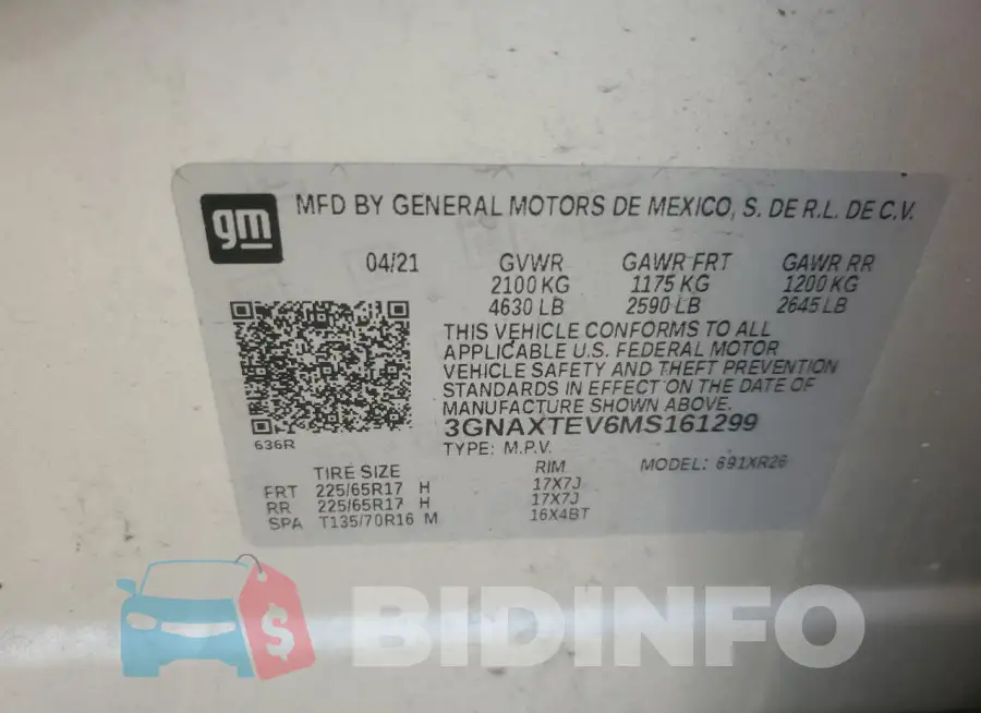 3GNAXTEV6MS161299 Photo# 13