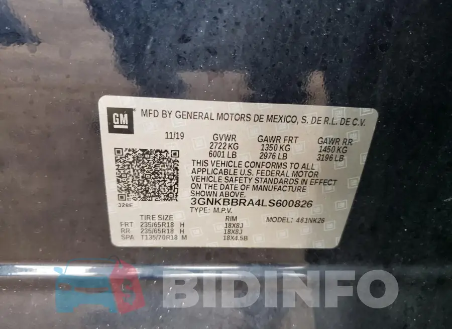 3GNKBBRA4LS600826 Photo# 13