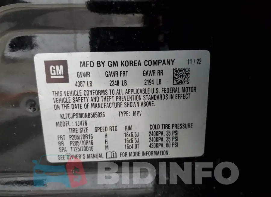 KL7CJPSM0NB565926 Photo# 13