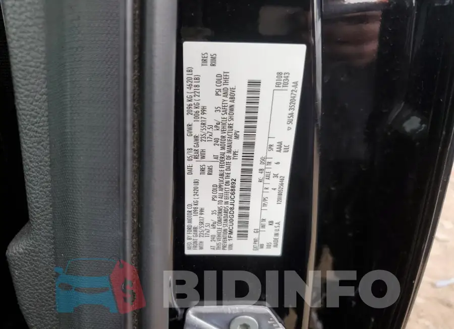 1FMCU0GD8JUC68892 Photo# 13