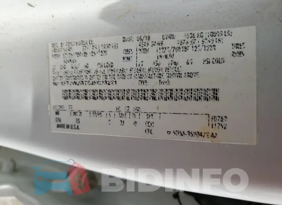 1FT7W2BT5JEC78221 Photo# 12