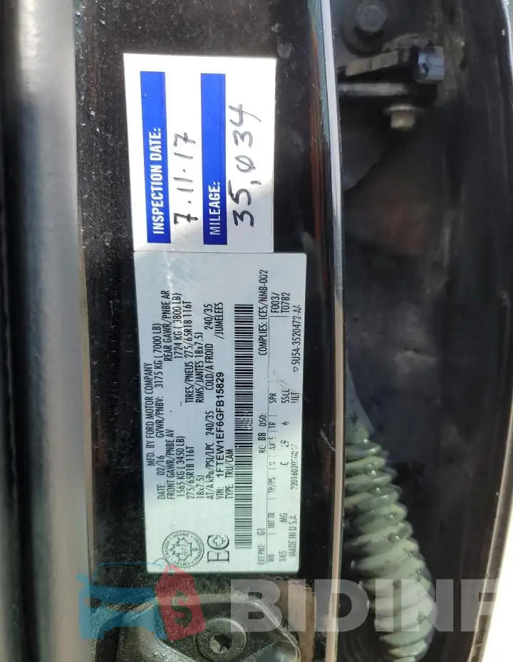 1FTEW1EF6GFB15829 Photo# 13