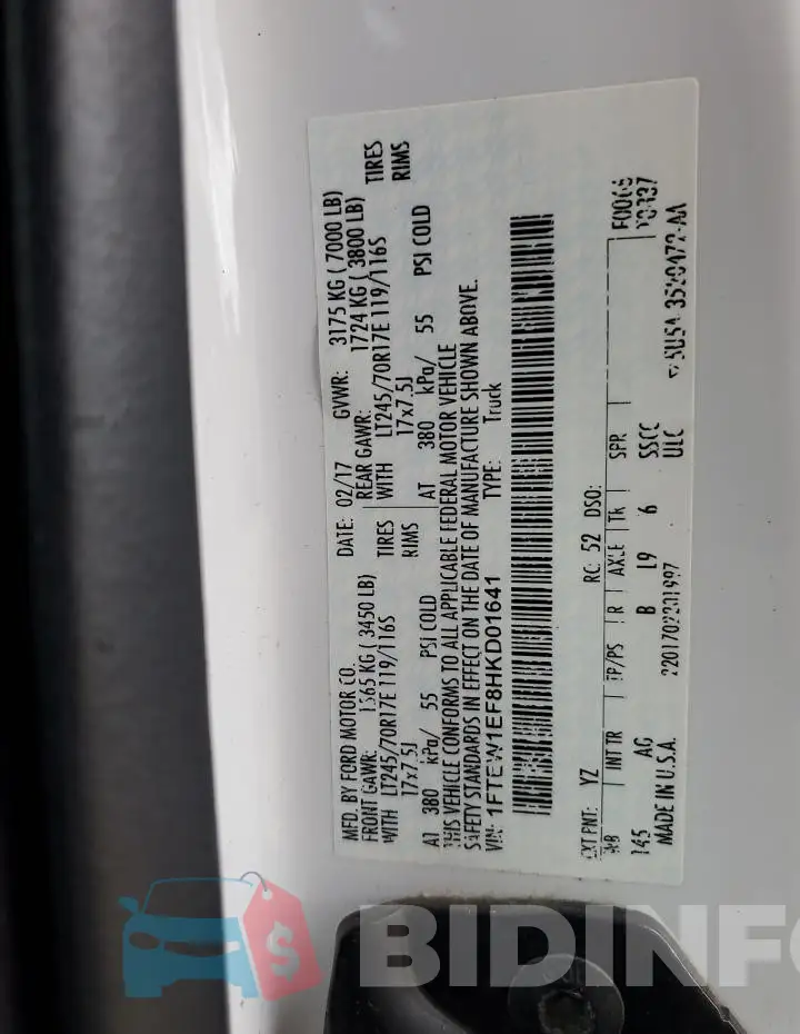 1FTEW1EF8HKD01641 Photo# 12