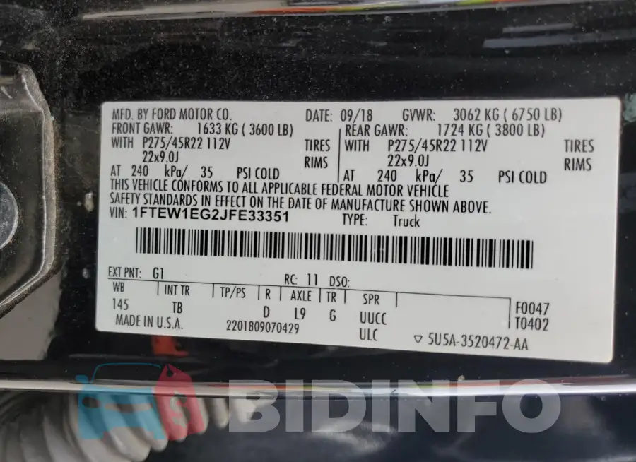 1FTEW1EG2JFE33351 Photo# 12