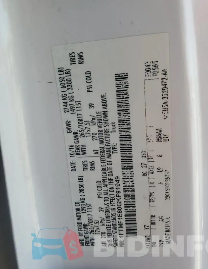 1FTMF1E80GKF91949 Photo# 12