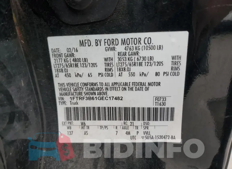 1FTRF3B61GEC17482 Photo# 12